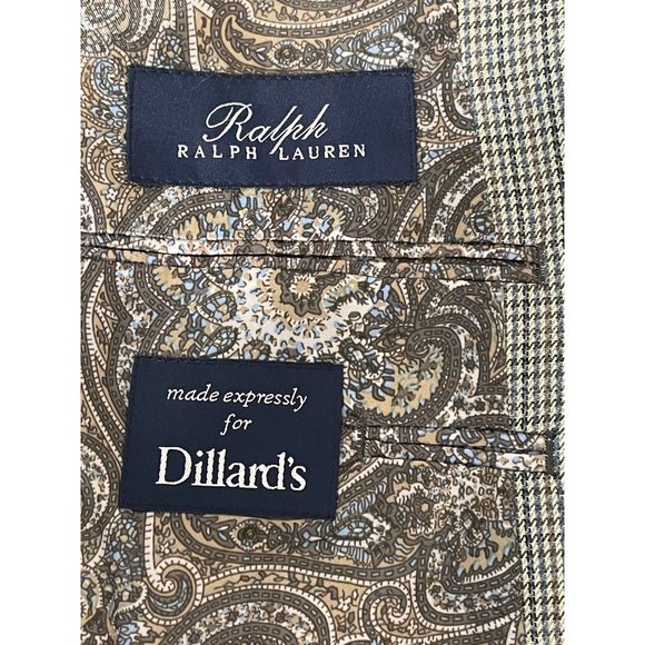Ralph Ralph Lauren Beige Multicolor Houndstooth 43 Regular - Picture 4 of 5